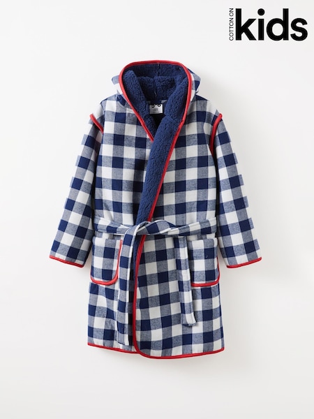 Cotton On Blue Hooded Dressing Gown (W14502) | £35