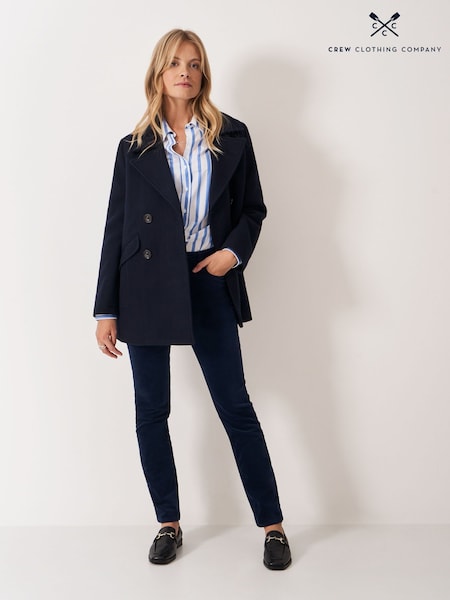 Crew Clothing Blue Velvet Trousers (W14652) | £65