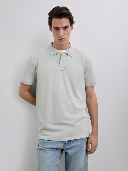 Scalpers Grey Basic Skull Polo Shirt (W14663) | £70