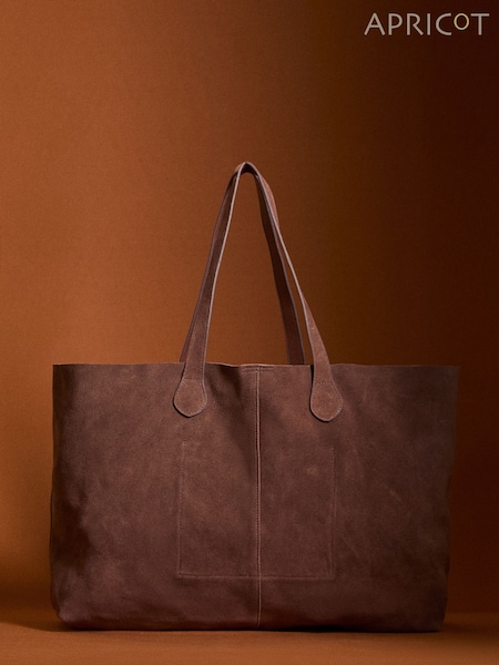 Apricot Brown Soft Suede Everyday Work Tote Bag (W14729) | £79