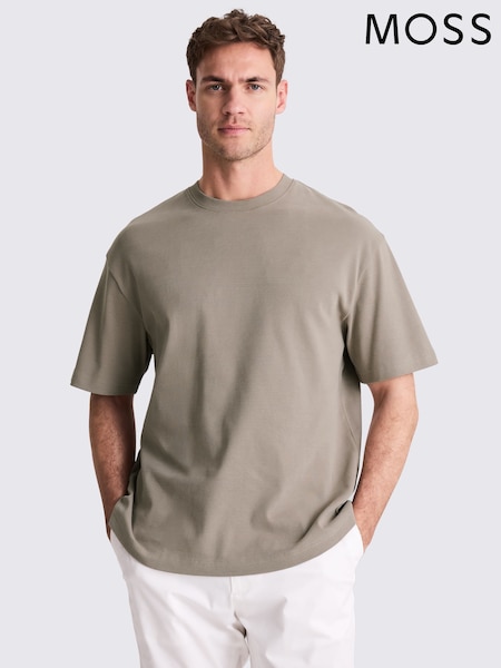 MOSS Natural Heavy Weight Crew Neck T-Shirt (W14757) | £22