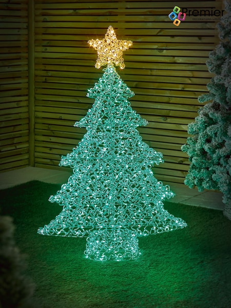 Premier Decorations Ltd 1.25m Multiaction Aluminium Christmas Tree 360 LEDs (W14904) | £225