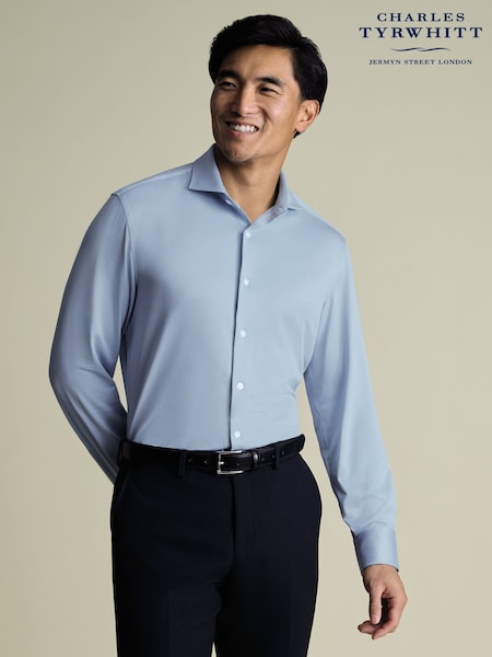 Charles Tyrwhitt Blue Marl Performance Stretch Shirt (W14955) | £75