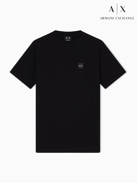 Armani Exchange Logo Patch Black T-Shirt (W14974) | £48