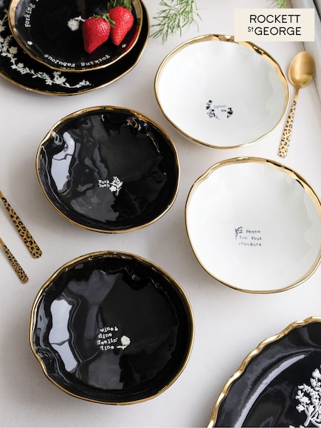 Rockett St George Set Of 4 Food Lovers Pasta Bowls