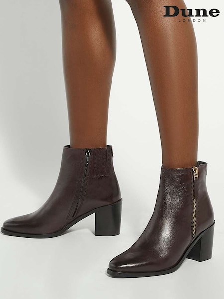 Dune London Red Purl Ankle Boots (W15261) | £139