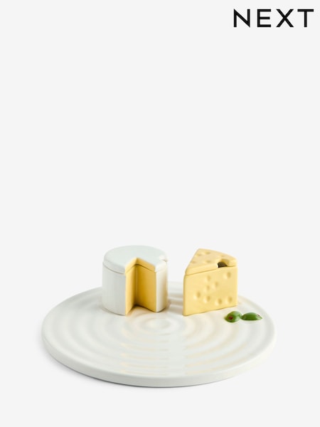 3d Novelty Cheese Serving Platter And Condiment Pots