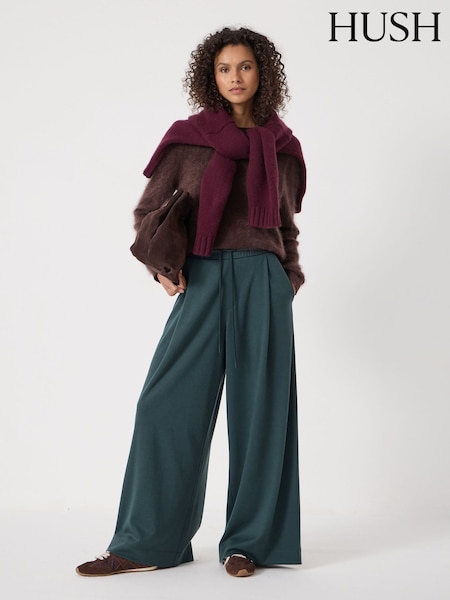 Hush Green Taylor Wide Leg Trousers (W15276) | £85