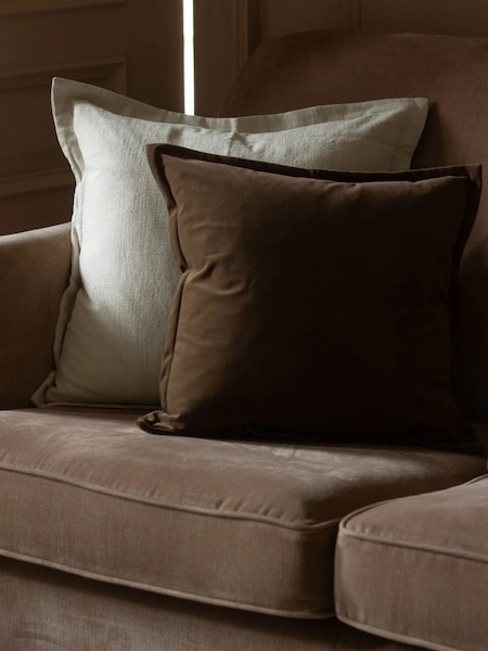 Ellenvale Interiors Dark Brown Emma Velvet Cushion Cover (W15845) | £20