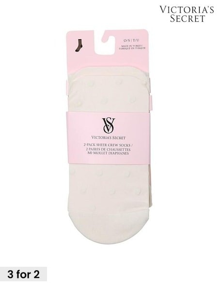 Soft Ivory White - Victoria's Secret 2 Pack Sheer Socks