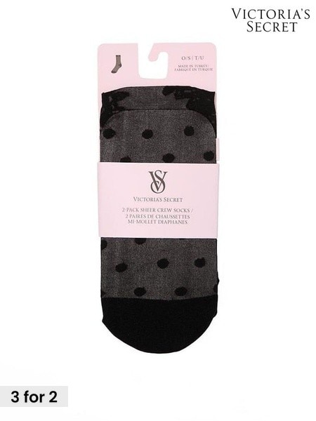 Black - Victoria's Secret 2 Pack Sheer Socks