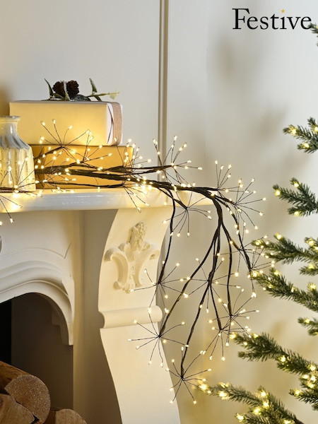 Festive Black Pre Lit Microdot Branch 180cm Christmas Decoration (W15879) | £60