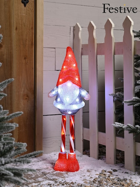 Festive 70cm Lit Candy Cane Leg Gonk Christmas Decorations