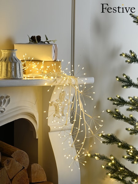 Festive White Pre Lit Microdot Branch 180cm Christmas Decoration (W15900) | £60