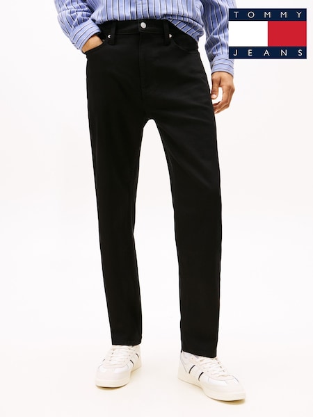 Tommy Jeans Black Sonny Regular Tapered Leg Black Jeans (W15987) | £80