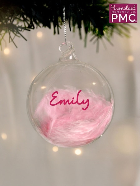 Personalised Pink Christmas Bauble by PMC (W16125) | £14