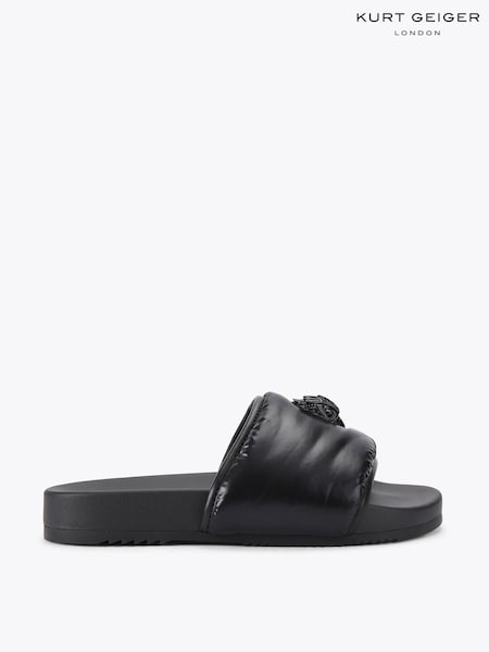 Kurt Geiger London Eagle Puff Slide Black Sandals (W16146) | £129