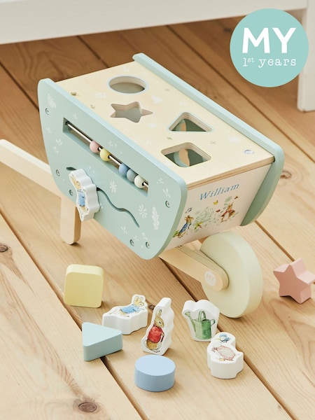 My 1st Years Personalised Peter Rabbit Wheelbarrow FSC® Shape Sorter (W16179) | £45