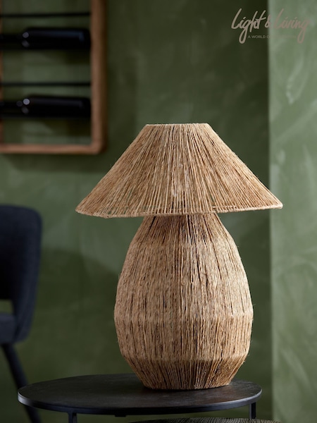 Light & Living Natural Maruva Table Lamp (W16230) | £90