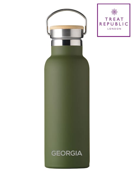 Treat Republic Personalised Bamboo Lid Insulated 17oz Drinks Bottle (W16348) | £25
