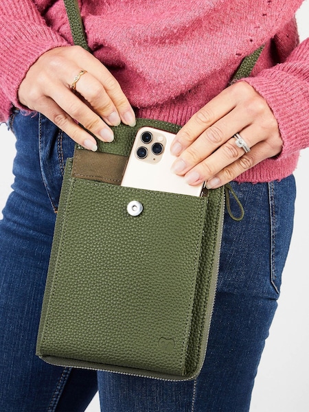 Goodeehoo Olive Green Columbian Cross-Body Bag (W16412) | £33
