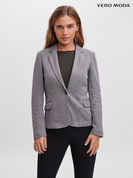 VERO MODA Grey Fitted Blazer (W16638) | £40