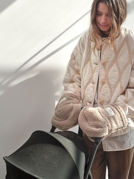Finnson Beige Astrid Stroller Mittens (W16774) | £59