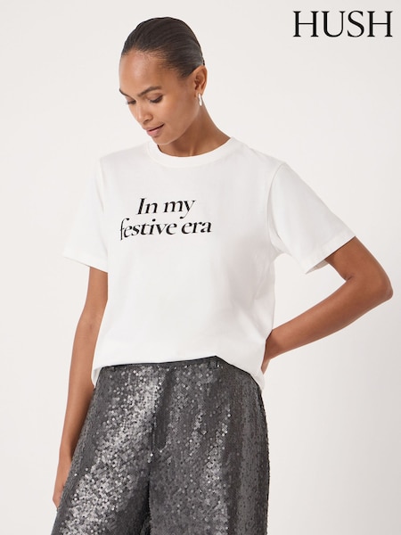 Hush Cream In My Festive Era Graphic T-Shirt (W16806) | £45