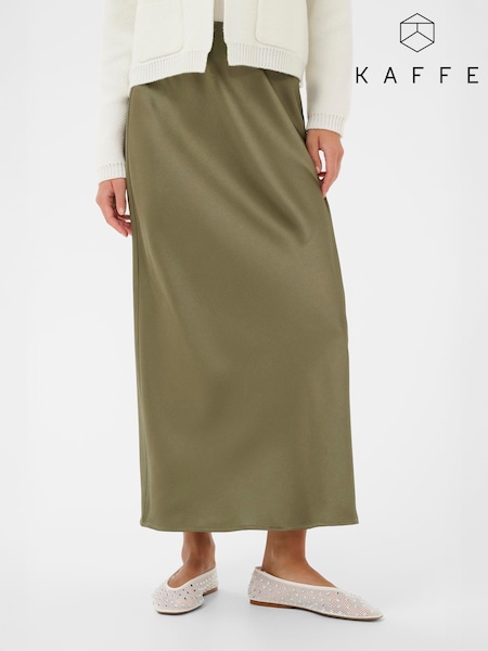 Kaffe Green Elegant A-Line Skirt In Comfortable Fit (W16816) | £60
