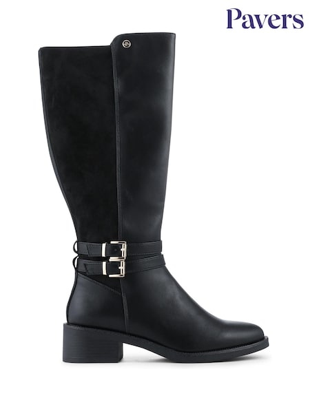 Pavers Black Ladies Smart Long Boots (W16834) | £50