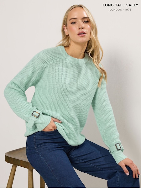 Long Tall Sally Green Tie Sleeve Jumper (W17019) | £36