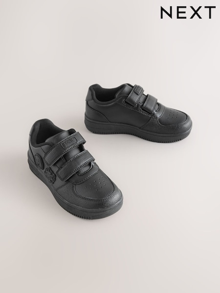Black - Sonic Touch Fastening School Shoes