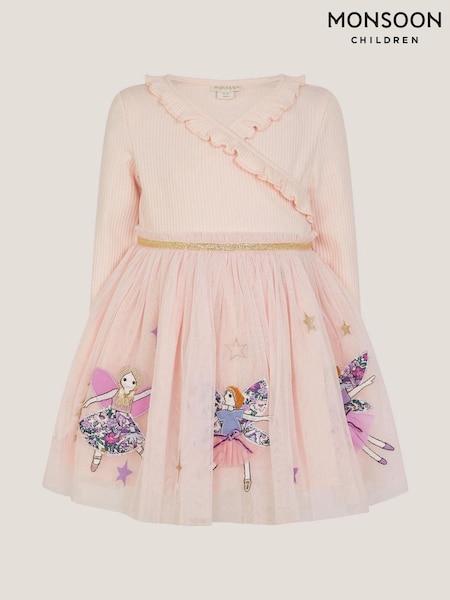 Monsoon Pink Fairy Wrap Disco Dress (W17422) | £32 - £36