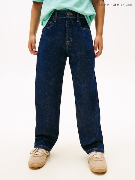 Tommy Hilfiger Blue Flag Embroidery Relaxed Jeans (W17438) | £45 - £50