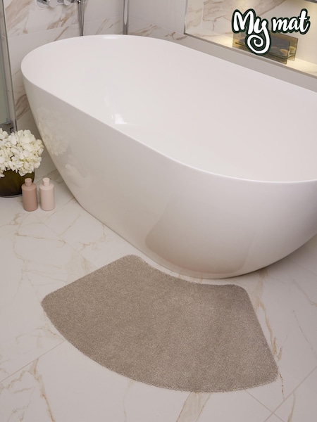 My Mat Beige Soft Curved Bathmat (W17464) | £18