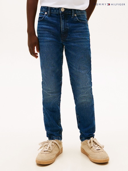 Tommy Hilfiger Blue Faded Straight Leg Jeans (W17476) | £40 - £45