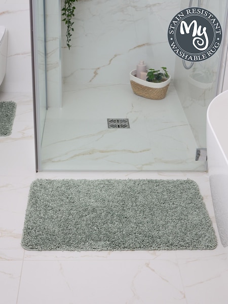 My Rug Green Shaggy Bathmat (W17544) | £18 - £25