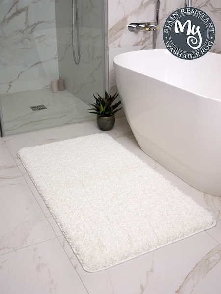My Rug Ivory Shaggy Bathmat Runner (W17550) | £30
