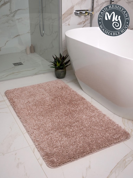 My Rug Nude Pink Shaggy Bathmat Runner (W17552) | £30