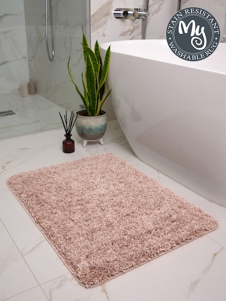 My Rug Nude Pink Shaggy Bathmat (W17554) | £25