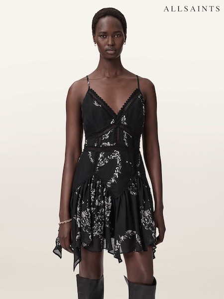 AllSaints Black Zia Dress (W17608) | £179