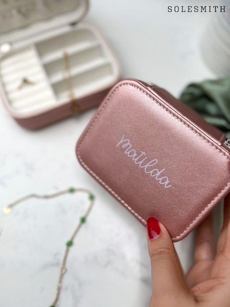 Solesmith Personalised Compact Jewellery Box (W17866) | £34