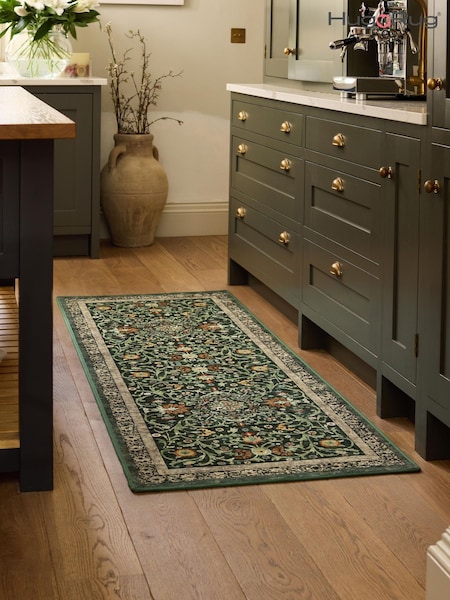 Hug Rug Green Country Paisley Runner (W17875) | £195