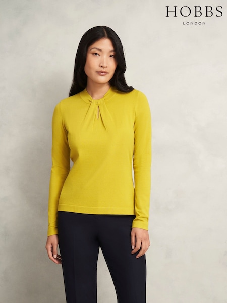 Hobbs Yellow Effie Jumper (W17876) | £69