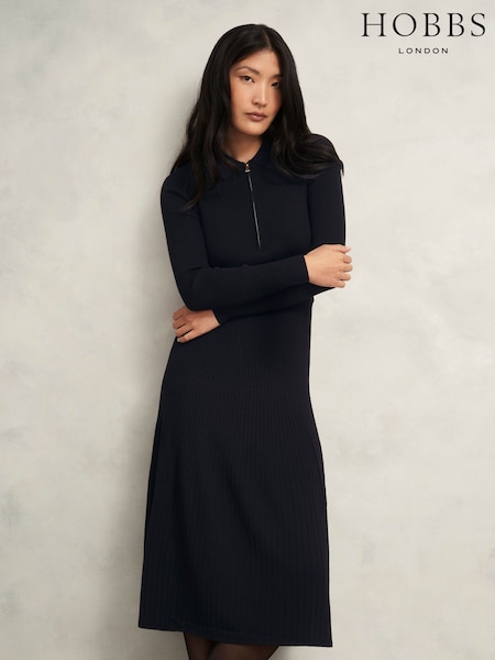 Hobbs Black Marta Knitted Dress (W17885) | £149