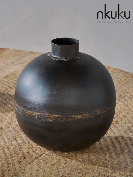 Nkuku Black Endo Iron Vase (W17938) | £40