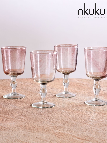 Nkuku Plum Llanera Wine Glass (W17966) | £55