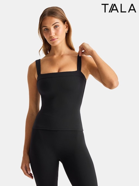 TALA Black Dayflex Ruched Strap Vest (W18329) | £46