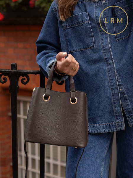 LRM Goods The Gracie Leather Bucket Brown Bag (W18546) | £128