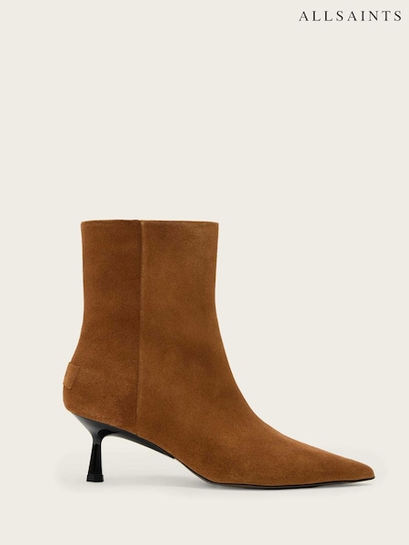 AllSaints Brown Vivian Suede Boots (W18642) | £279